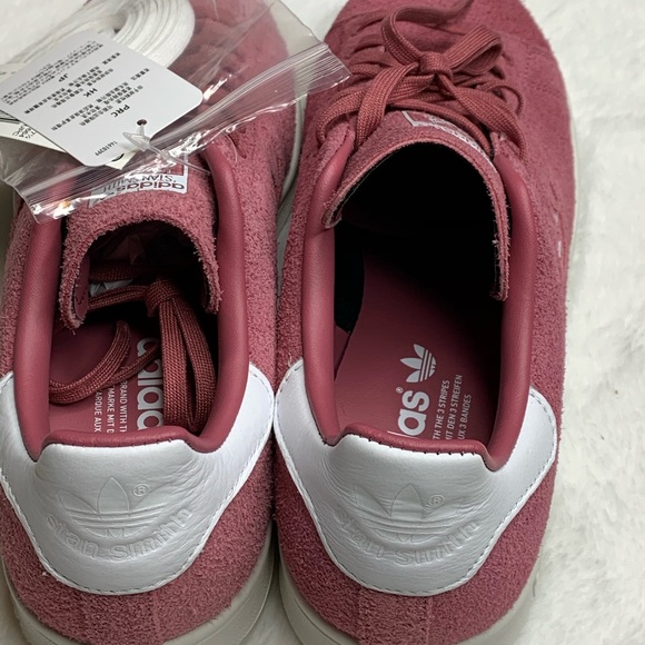 Adidas Originals Stan Smith Ash Pink Suede Shoes - Picture 3 of 7